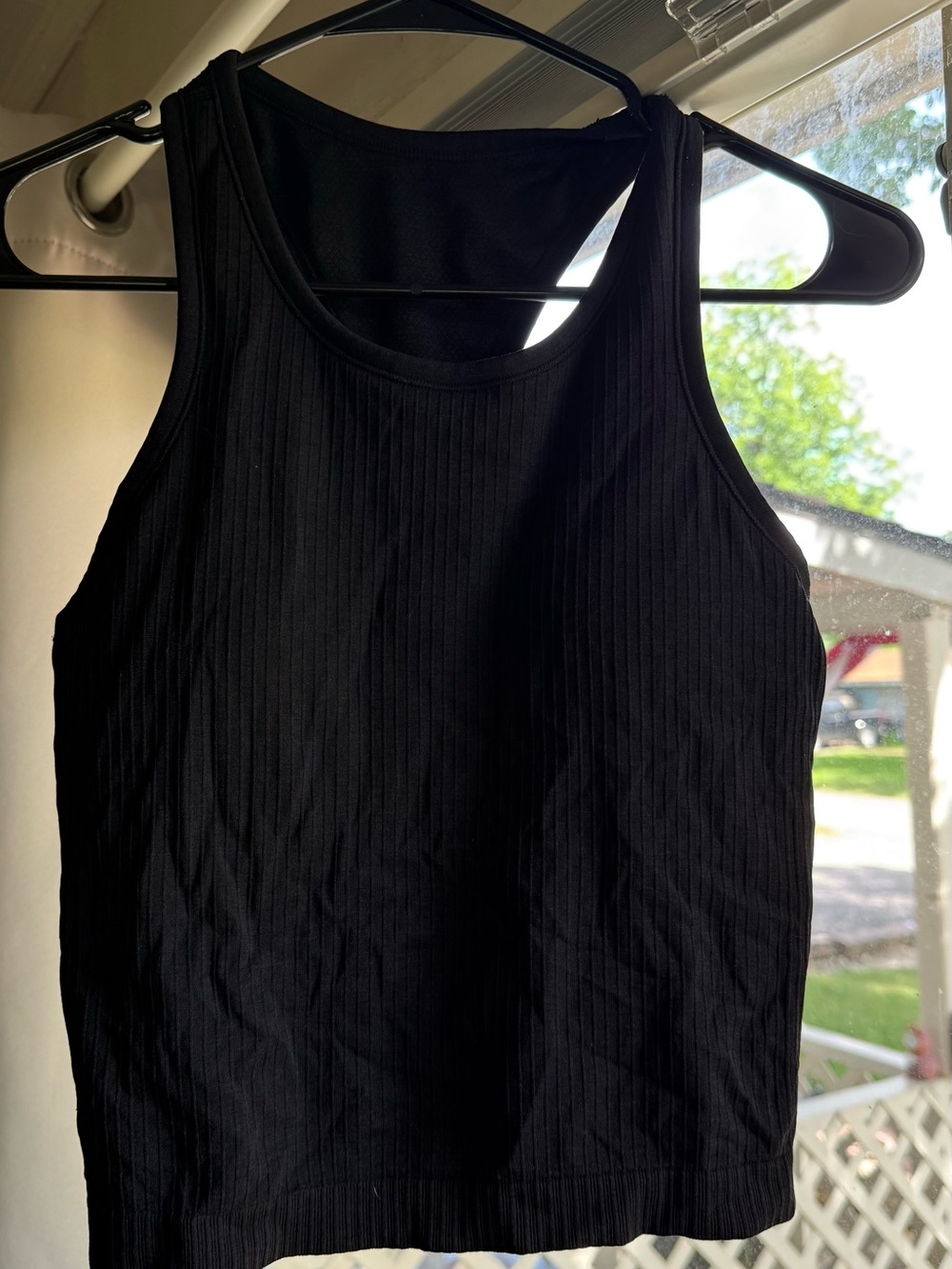 Amazon Black Ribbed Tank Top